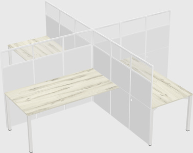 Quad office cubicles