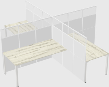 Quad office cubicles