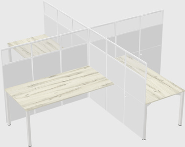Quad office cubicles