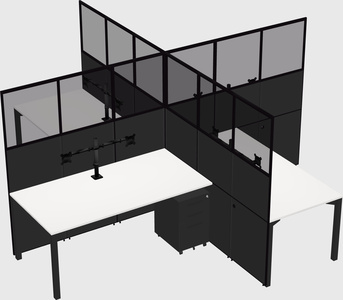 Quad office cubicles