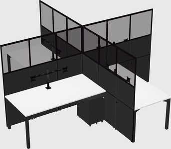 Quad office cubicles