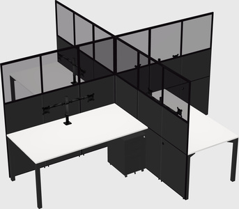 Quad office cubicles