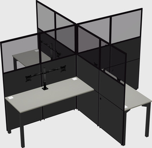 Quad office cubicles