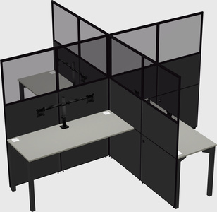 Quad office cubicles