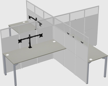 Quad office cubicles