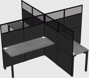 Quad office cubicles