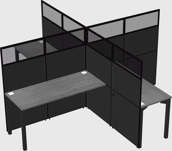 Quad office cubicles