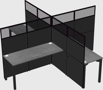 Quad office cubicles