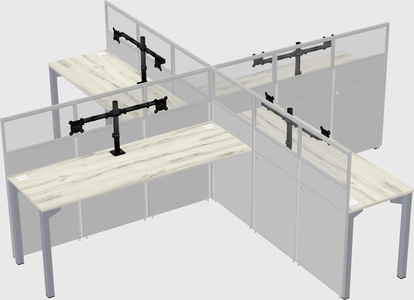 Quad office cubicles