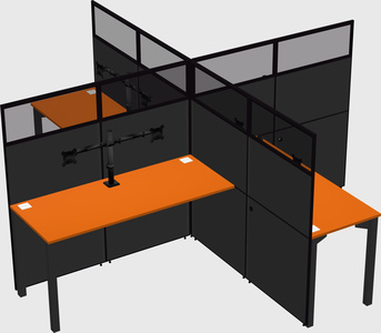Quad office cubicles