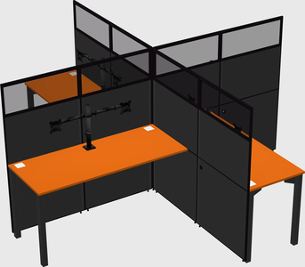 Quad office cubicles