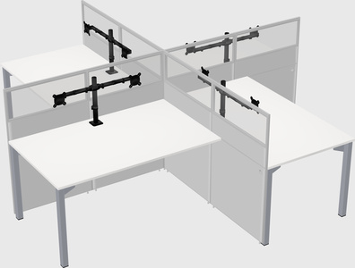 Quad office cubicles