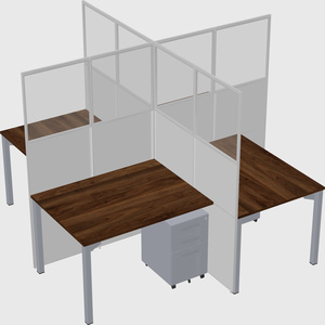 Quad office cubicles