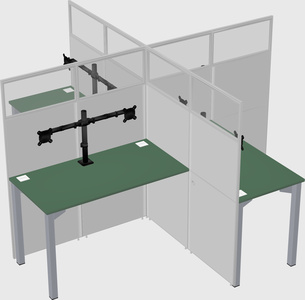 Quad office cubicles
