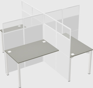 Quad office cubicles