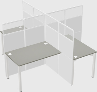 Quad office cubicles