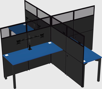 Quad office cubicles