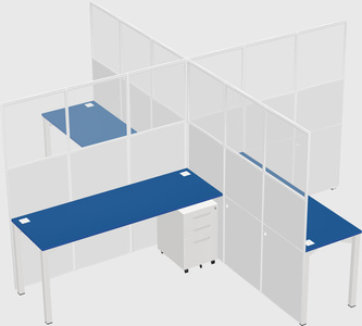 Quad office cubicles