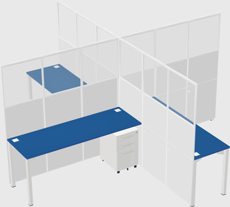 Quad office cubicles