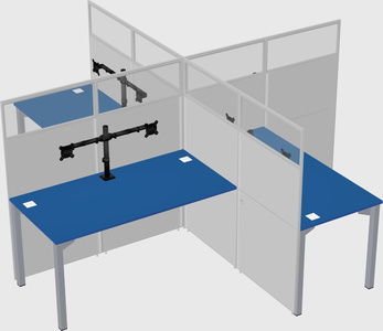 Quad office cubicles