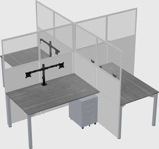Quad office cubicles
