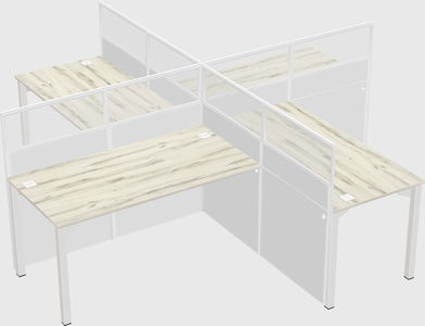 Quad office cubicles