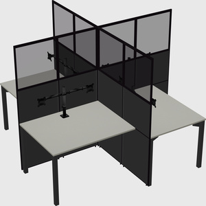 Bureaux à quatre cabines