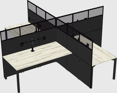 Quad office cubicles