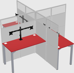 Quad office cubicles