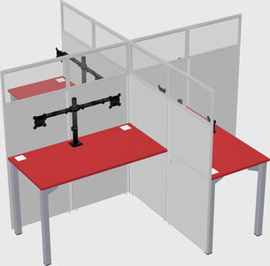 Quad office cubicles