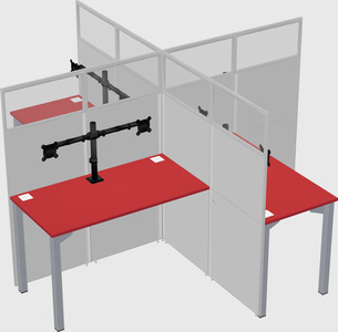 Quad office cubicles