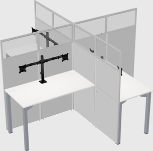 Quad office cubicles