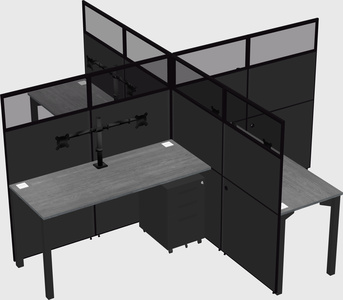 Quad office cubicles