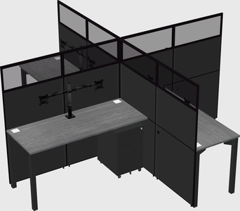 Quad office cubicles