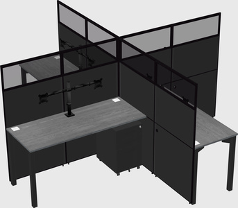 Quad office cubicles