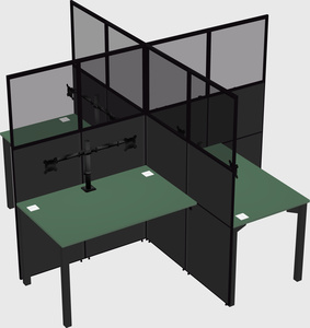Quad office cubicles