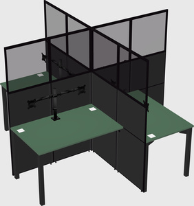 Quad office cubicles