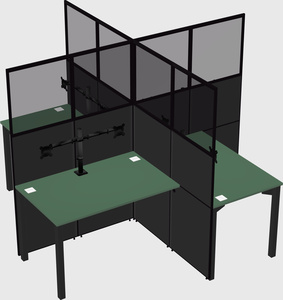 Quad office cubicles