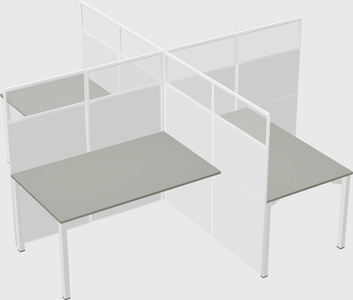 Quad office cubicles