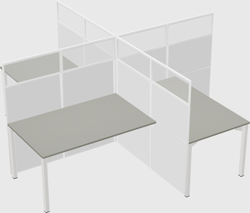 Quad office cubicles