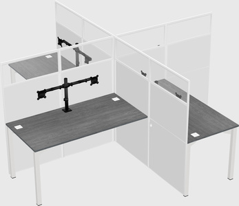 Quad office cubicles