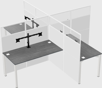 Quad office cubicles