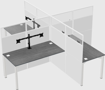 Quad office cubicles