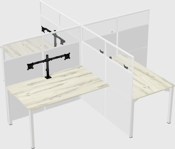 Quad office cubicles