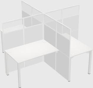 Quad office cubicles