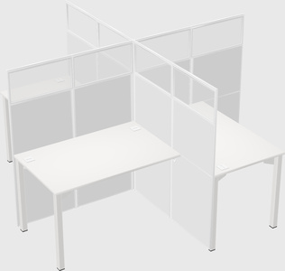 Quad office cubicles