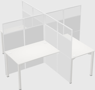 Quad office cubicles