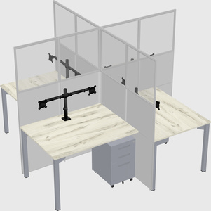 Quad office cubicles
