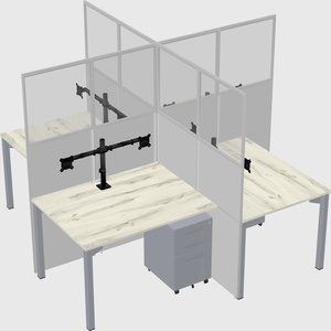 Quad office cubicles