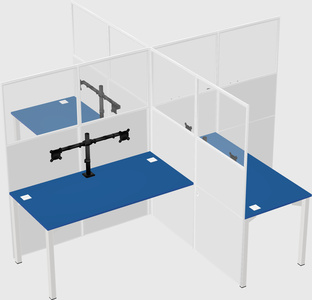 Quad office cubicles